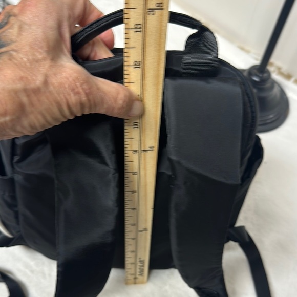 Black Medium Nylon Backpack with Padded Straps - Picture 7 of 11